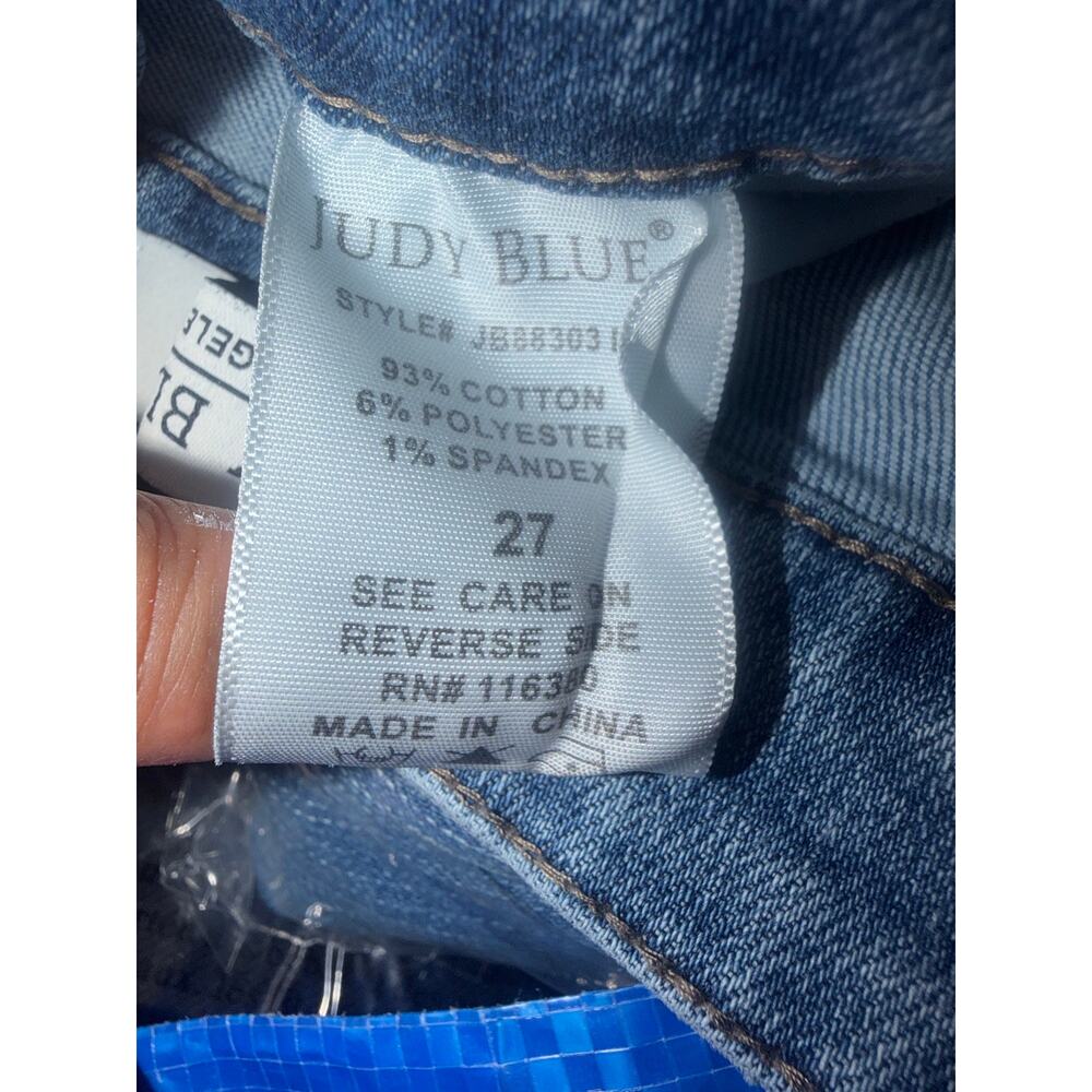 Judy blue women’s distressed relaxed fit blue jean - Picture 11 of 16